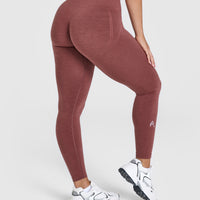 Effortless Seamless Leggings with White Logo | Berry