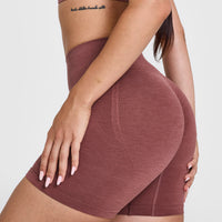 Effortless Seamless Shorts with White Logo | Berry