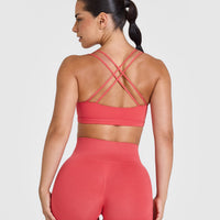 Everyday Cross Over Bralette | Sweet Red