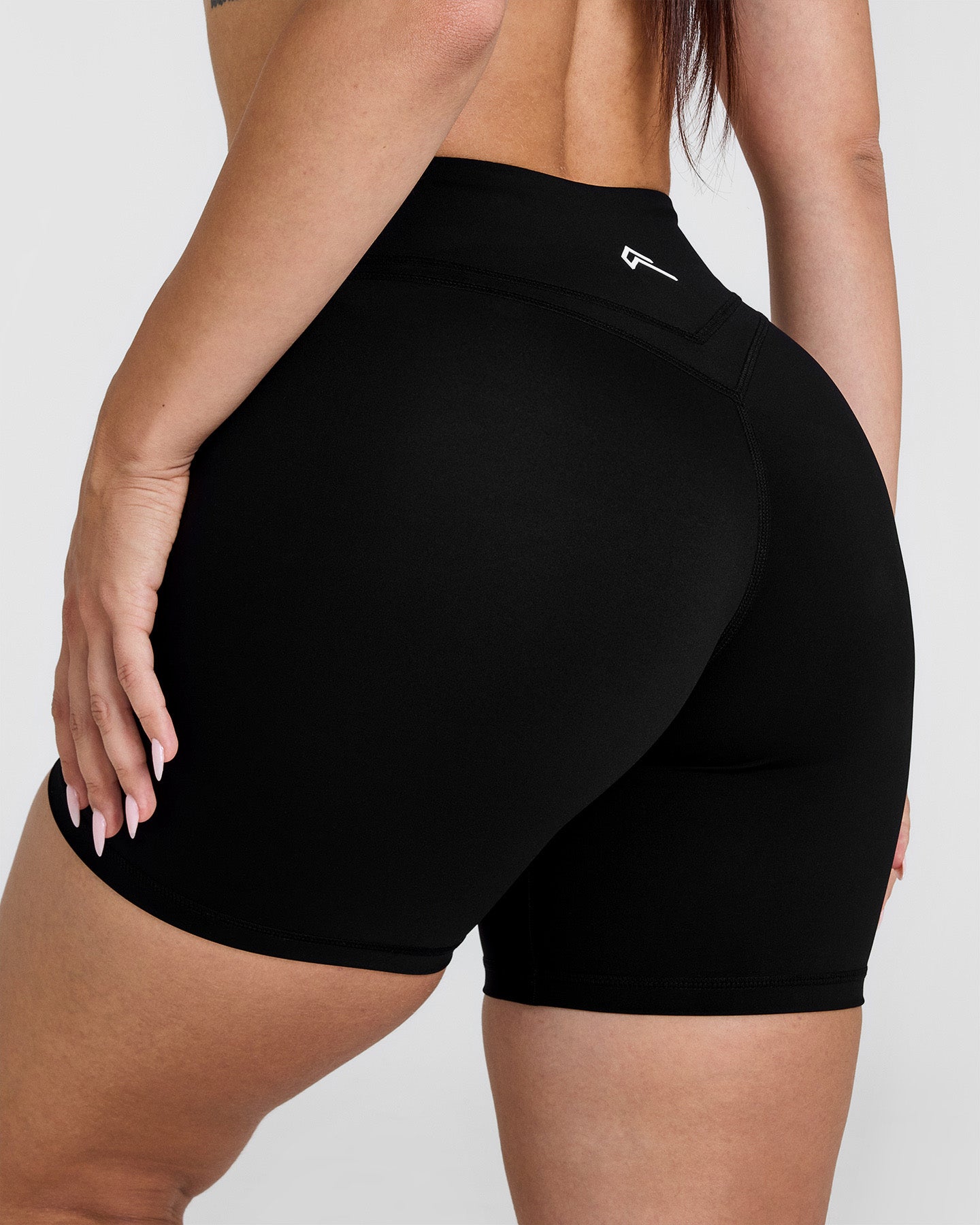Unified Wrap Shorts White Logo 6" | Black