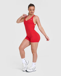 Unified Scoop Back All In One 6" | Muscle Mommy Red