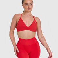 Unified Ultra Micro V Neck Bralette | Muscle Mommy Red