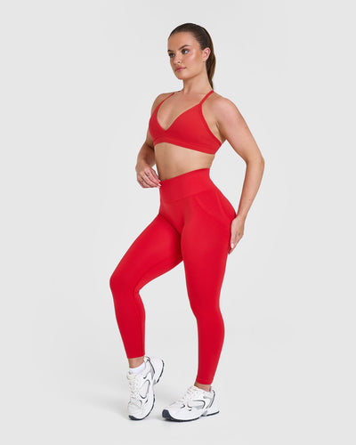 Unified Ultra Micro V Neck Bralette | Muscle Mommy Red