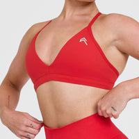 Unified Ultra Micro V Neck Bralette | Muscle Mommy Red