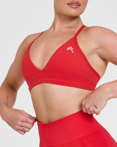 Unified Ultra Micro V Neck Bralette | Muscle Mommy Red