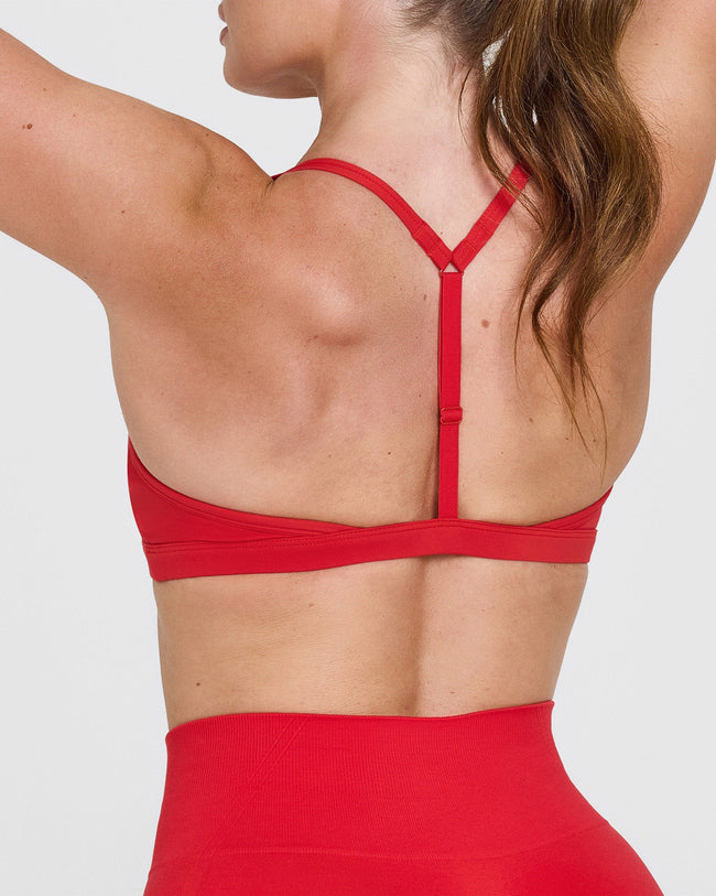 Unified Ultra Micro V Neck Bralette | Muscle Mommy Red