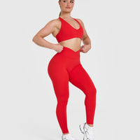 Unified Wrap Leggings | Muscle Mommy Red