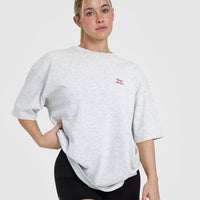 OA Graphic Washed T-Shirt | Light Grey Marl