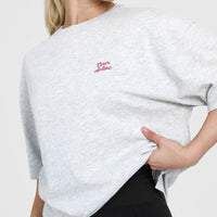 OA Graphic Washed T-Shirt | Light Grey Marl