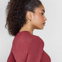 Mellowâ„¢ Soft Long Sleeve Top | Burnt Cherry