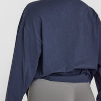 Classic Oversized Lightweight Long Sleeve Top | True Blue