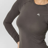 Go To Seamless Fitted Long Sleeve Top | Deep Taupe