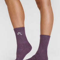 Crew Socks 5 Pack | Vintage Purple Mix