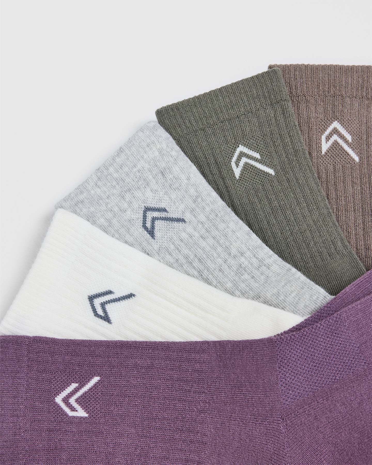 Crew Socks 5 Pack | Vintage Purple Mix