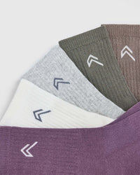 Crew Socks 5 Pack | Vintage Purple Mix