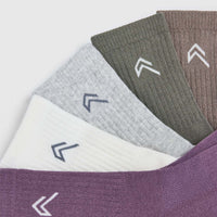 Crew Socks 5 Pack | Vintage Purple Mix