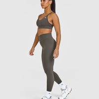 Unified High Waisted Leggings | Deep Taupe