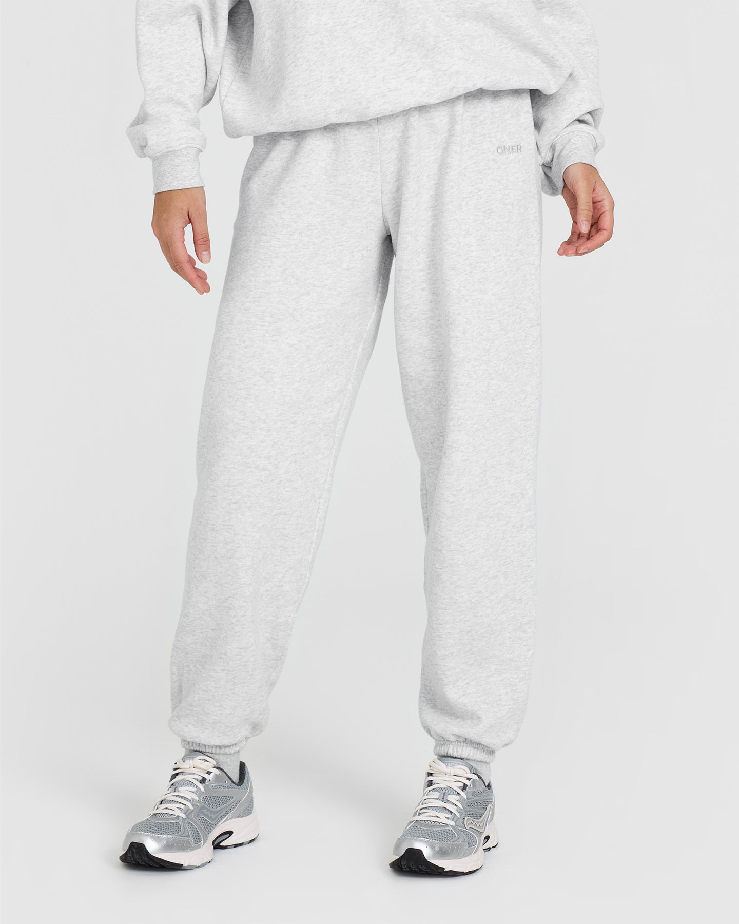 Mid Weight Jogger | Light Grey Marl