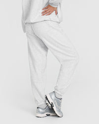 Mid Weight Jogger | Light Grey Marl