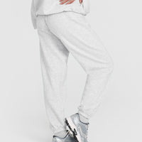 Mid Weight Jogger | Light Grey Marl