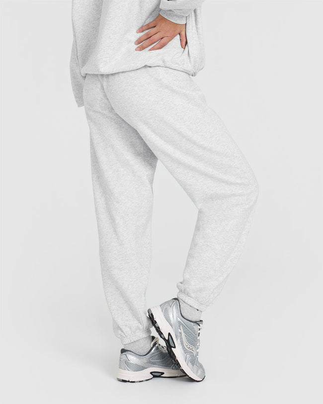 Mid Weight Jogger | Light Grey Marl