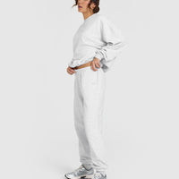 Mid Weight Jogger | Light Grey Marl