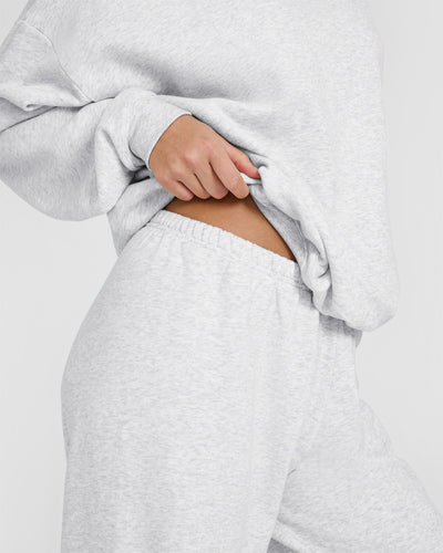 Mid Weight Jogger | Light Grey Marl