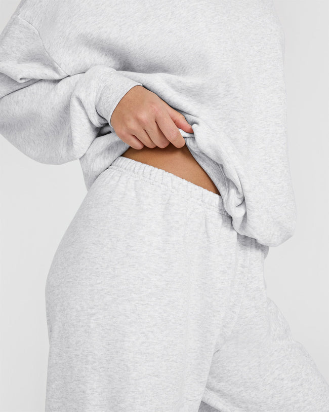Mid Weight Jogger | Light Grey Marl