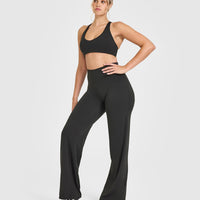 SoftMotion™ Bralette with White Logo | Soft Black