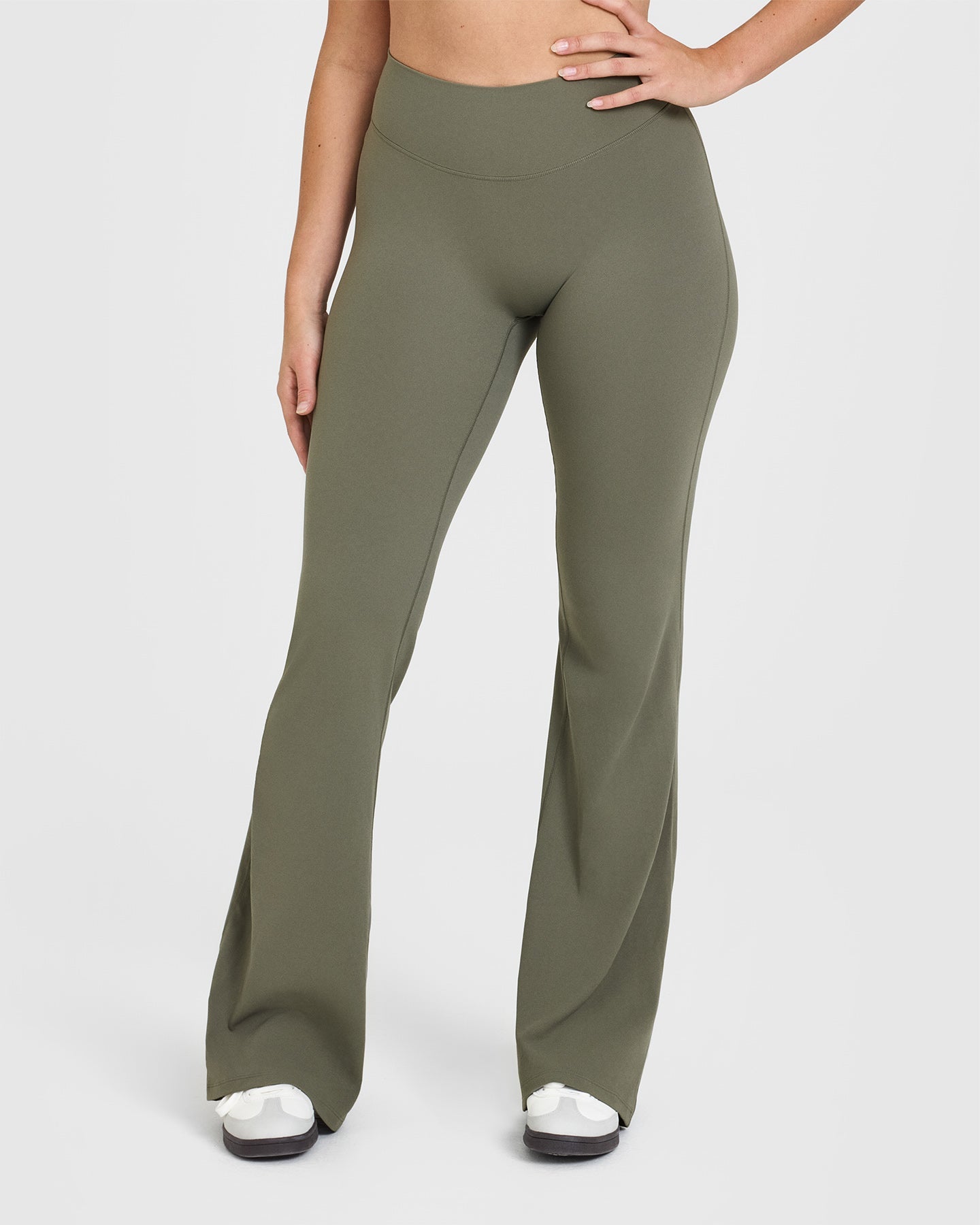 SoftMotion™ Flared Bottoms with White Logo | Alpine Green