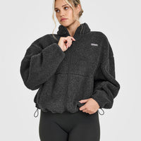 Zip Through Fleece Jacket | Washed Grey