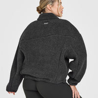 Zip Through Fleece Jacket | Washed Grey