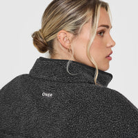 Zip Through Fleece Jacket | Washed Grey