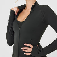 SoftMotion™ Jacket with White Logo | Soft Black