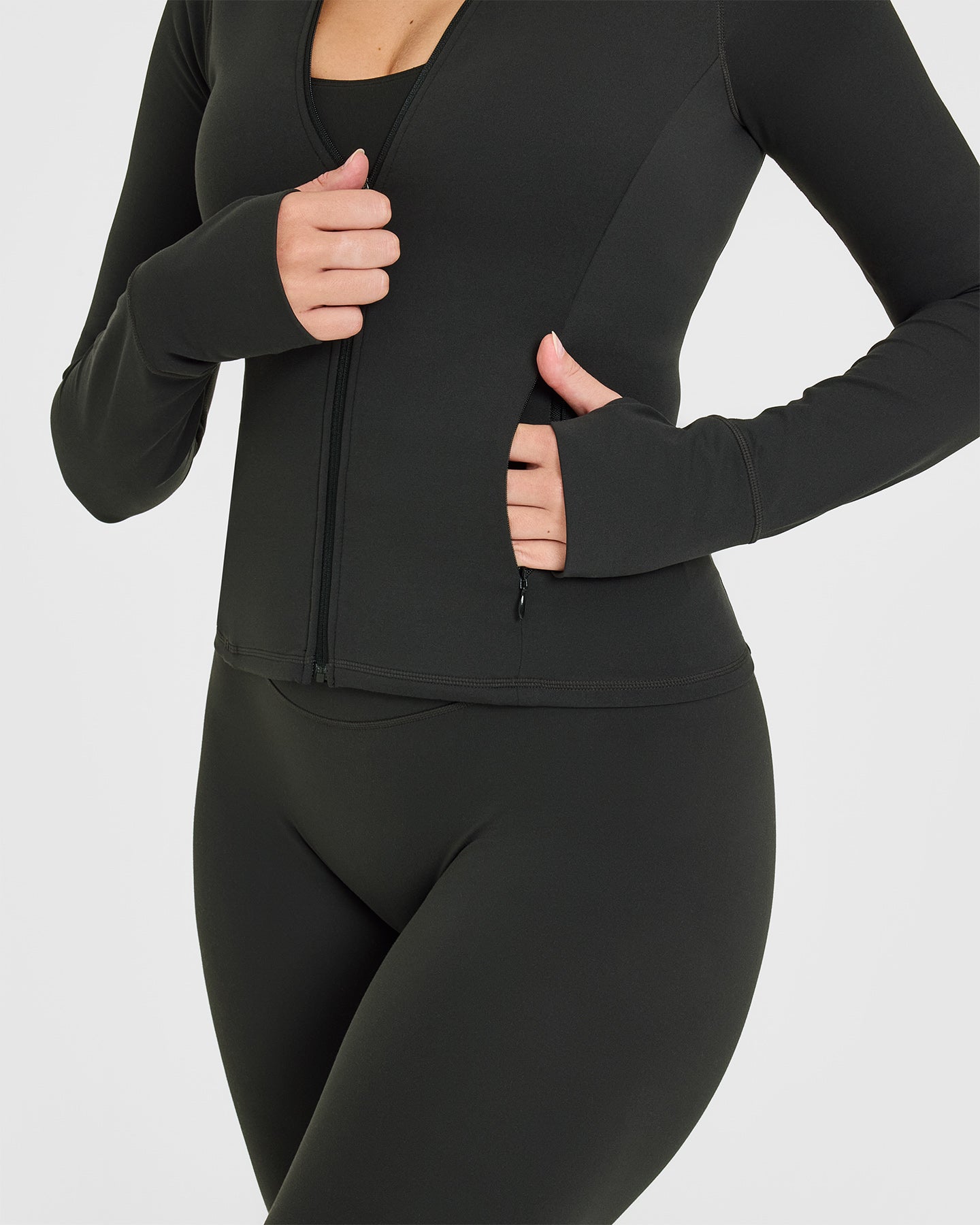 SoftMotion™ Jacket with White Logo | Soft Black