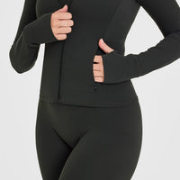 SoftMotion™ Jacket with White Logo | Soft Black