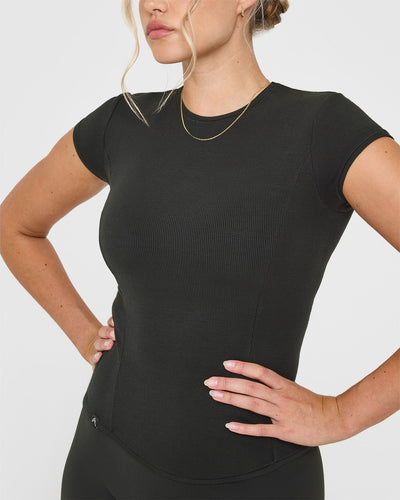 Mellowâ„¢ Rib T-Shirt | Soft Black