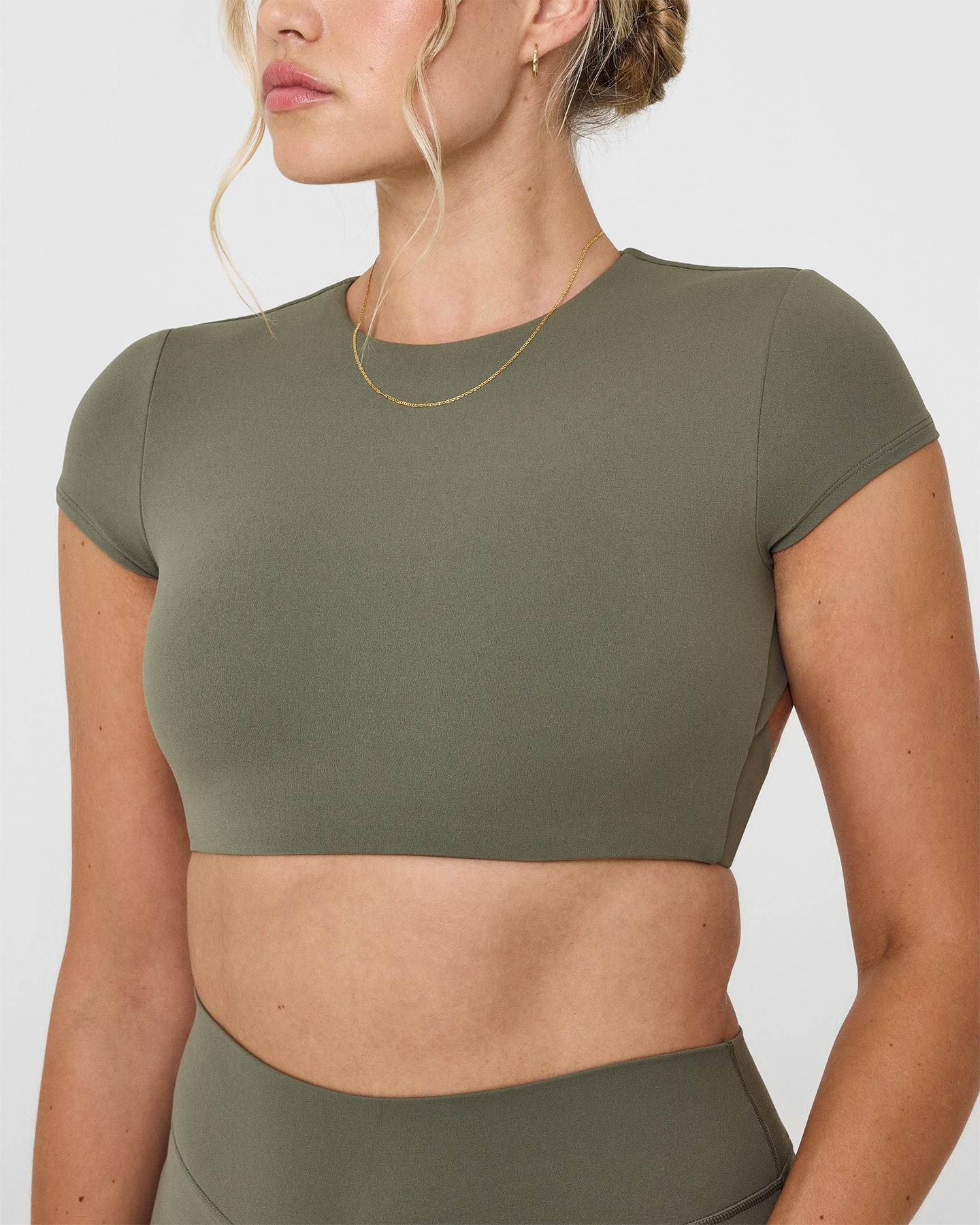 SoftMotion™ Short Sleeve Crop Top | Alpine Green