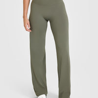SoftMotion™ Straight Leg Bottoms with White Logo | Alpine Green