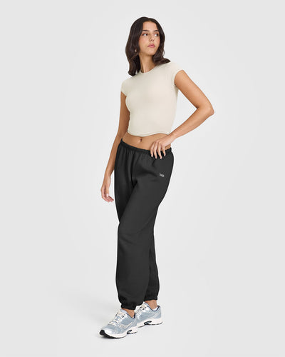 Mid Weight Joggers | Soft Black
