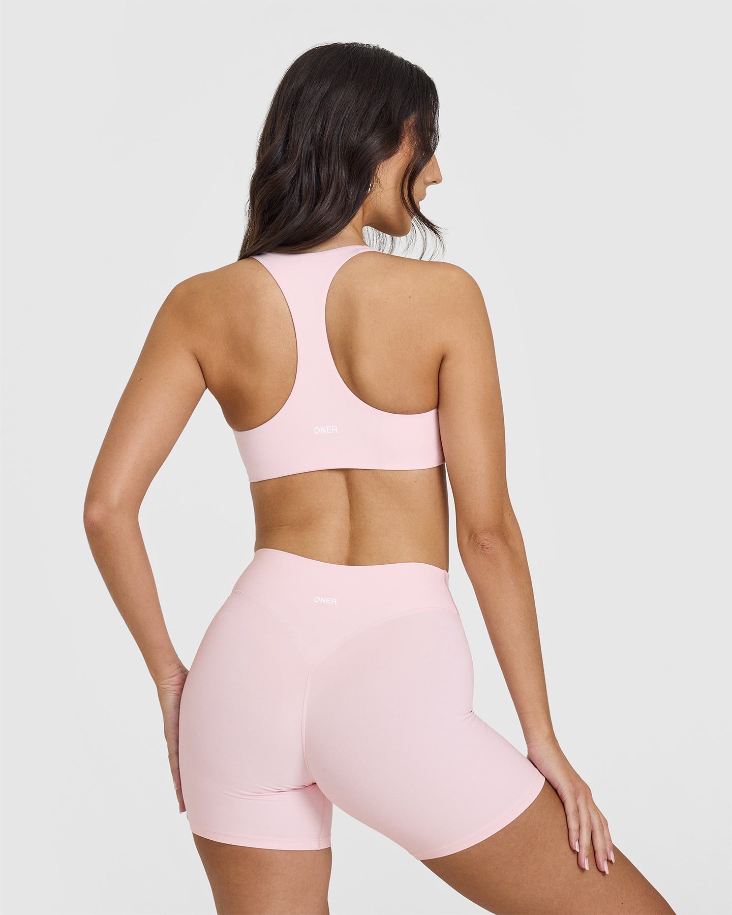 SoftMotion™ Bralette with White Logo | Ballet Pink
