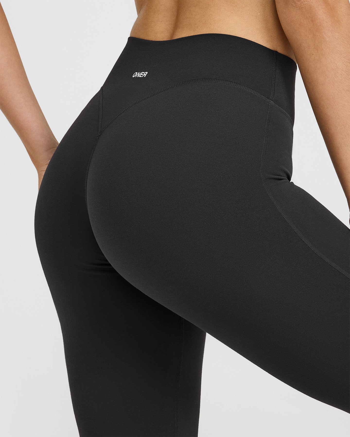SoftMotion™ Flared Bottoms with White Logo | Soft Black