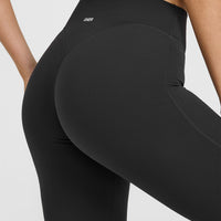 SoftMotion™ Flared Bottoms with White Logo | Soft Black