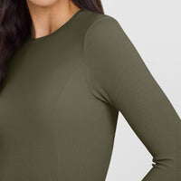 Mellow™ Rib Long Sleeve Top | Alpine Green