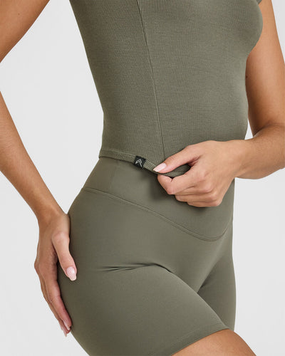 Mellow™ Rib Mid T-Shirt | Alpine Green