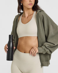 SoftMotion™ Sports Bra with White Logo | Sand