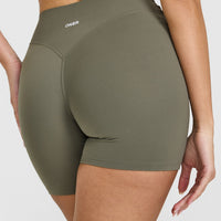 SoftMotion™ Shorts 6" with White Logo | Alpine Green