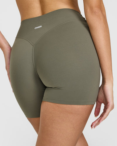 SoftMotion™ Shorts 6" with White Logo | Alpine Green