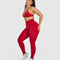 Unified Ultra Micro V Neck Bralette | Toasted Red