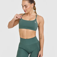 Everyday Cross Over Bralette | Iced Green